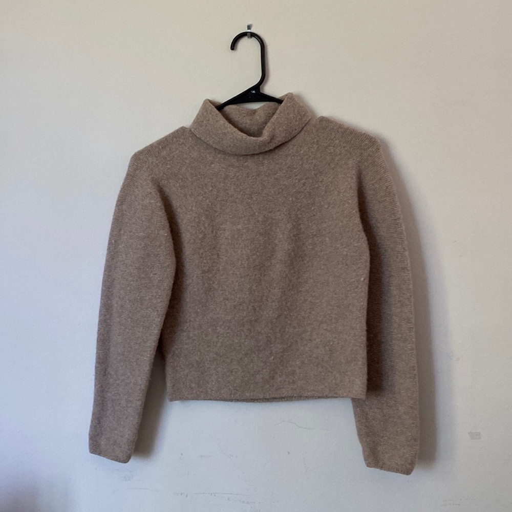High neck sweater, brown, xs, Uniqlo